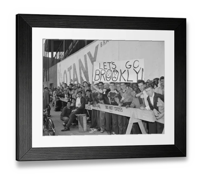Framed Print : Baseball Crowds at Ebbets Field Framed Print : Baseball Crowds at Ebbets Field