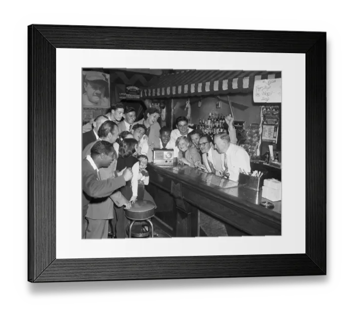Framed Print : Baseball Fans Celebrating Together Framed Print : Baseball Fans Celebrating Together