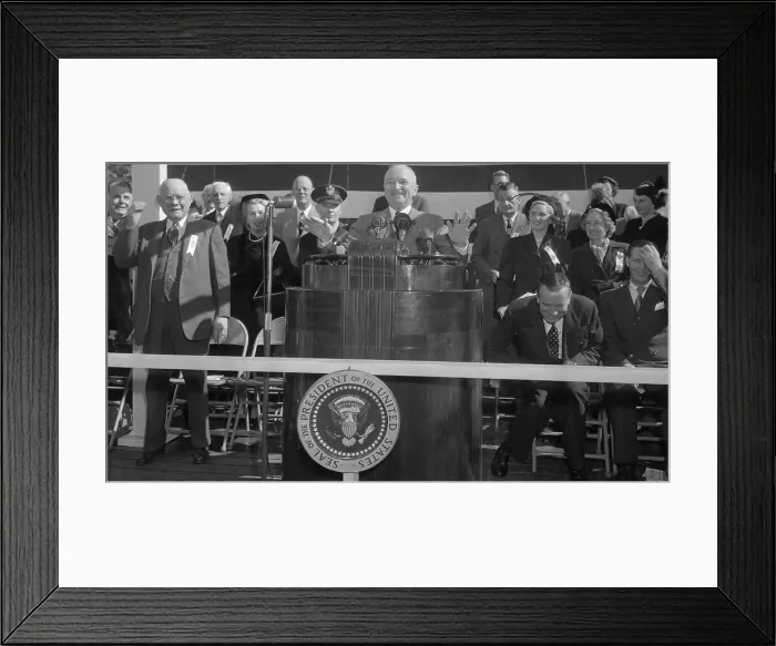 Framed Print : Harry S. Truman Speaking at Podium Framed Print : Harry S. Truman Speaking at Podium