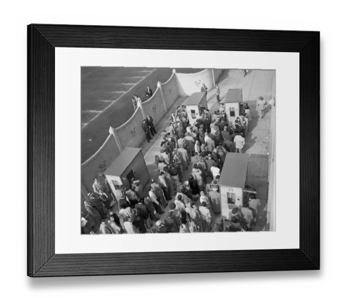 Framed Print : Crowd At Ebbets Field To See Series Play