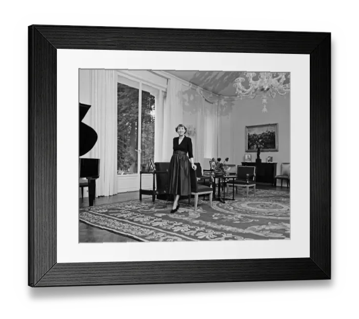 Framed Print : Mamie Eisenhower Posing In Her French Salon Framed Print : Mamie Eisenhower Posing In Her French Salon