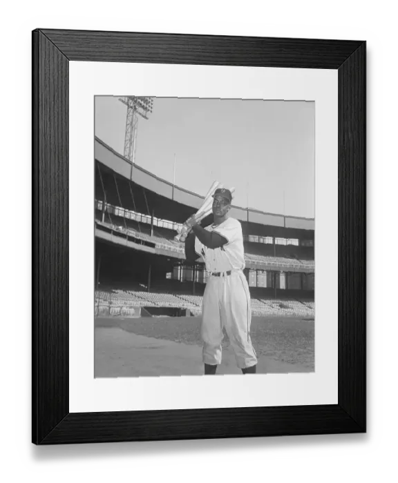 Framed Print : Monte Irvin Holding Baseball Bats Framed Print : Monte Irvin Holding Baseball Bats