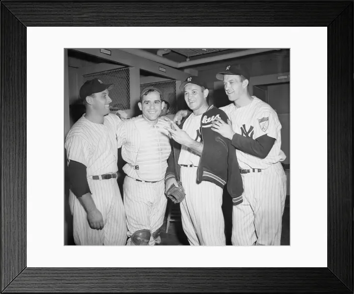 Framed Print : Yogi Berra and Players Framed Print : Yogi Berra and Players
