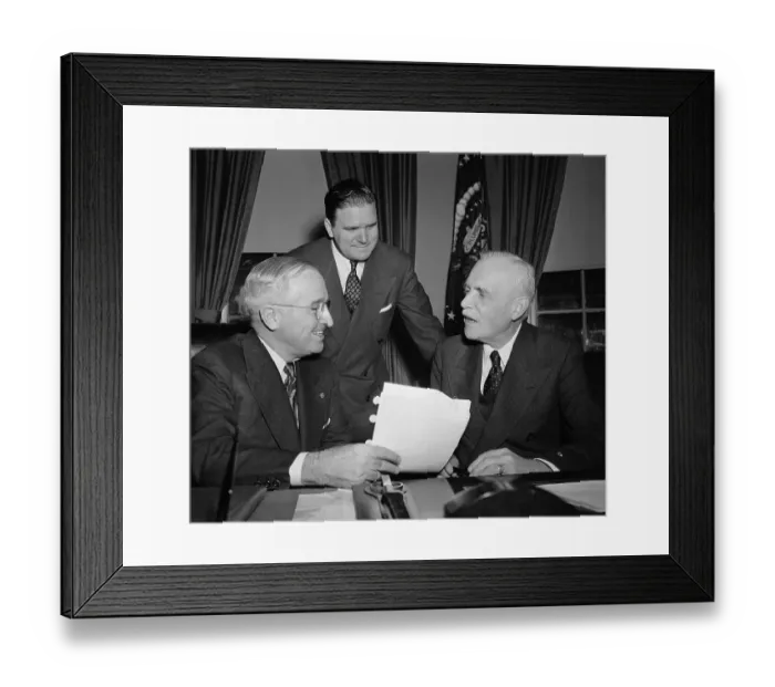 Framed Print : President Truman Meeting with Louis St. Laurent Framed Print : President Truman Meeting with Louis St. Laurent