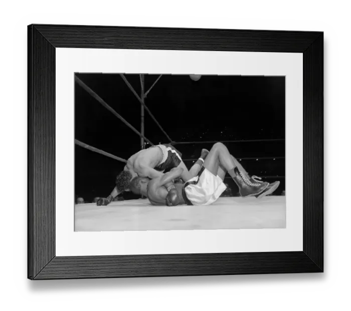 Framed Print : Boxing Action with Willie Pep and Sandy Saddler Framed Print : Boxing Action with Willie Pep and Sandy Saddler
