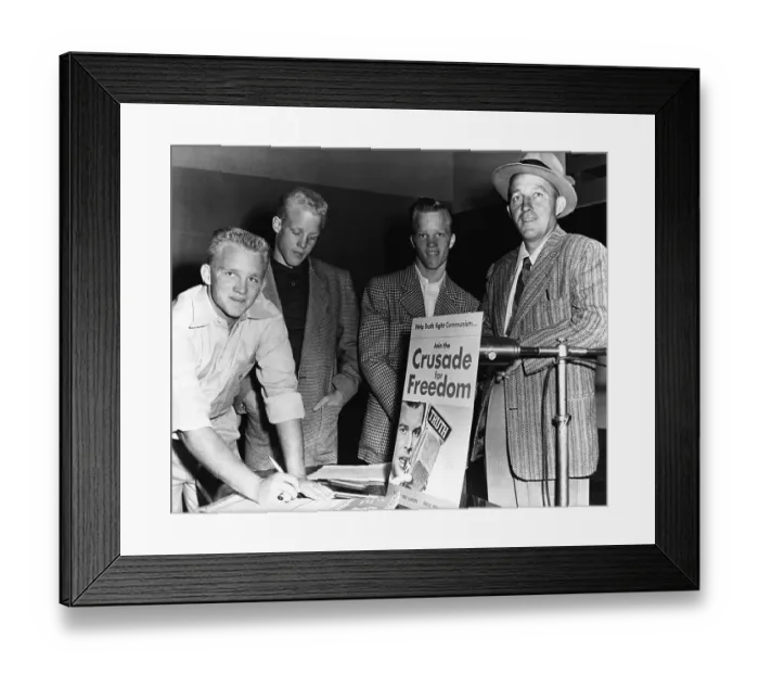 Framed Print : Bing Crosby and Sons Start Anti-Communism Crusade Framed Print : Bing Crosby and Sons Start Anti-Communism Crusade
