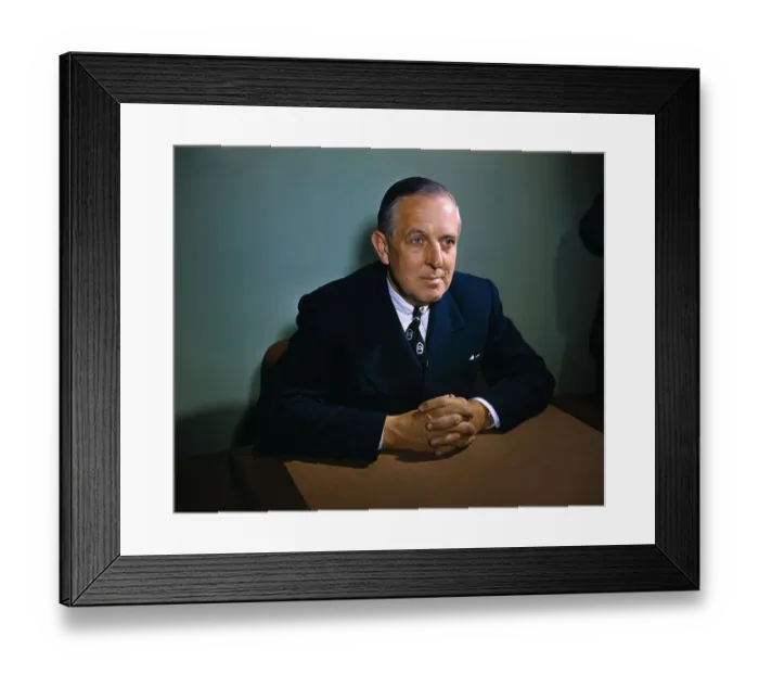 Framed Print : Paul G. Hoffman Sitting at Table Framed Print : Paul G. Hoffman Sitting at Table