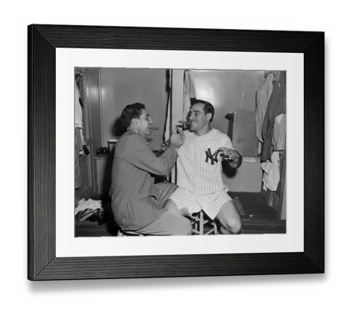 Framed Print : Phil Rizzuto Lighting Yogi Berra's Cigar Framed Print : Phil Rizzuto Lighting Yogi Berra's Cigar