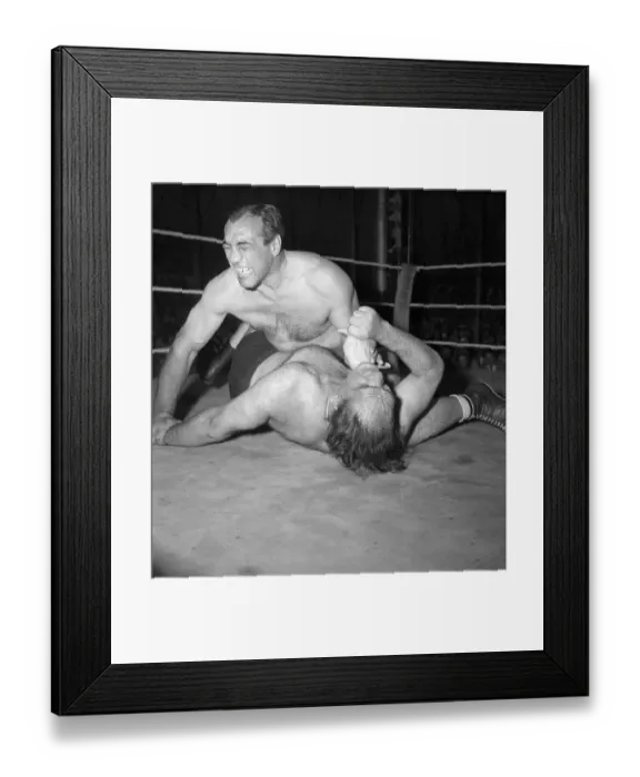 Framed Print : Primo Carnera Wrestling with Kurt Zehe Framed Print : Primo Carnera Wrestling with Kurt Zehe