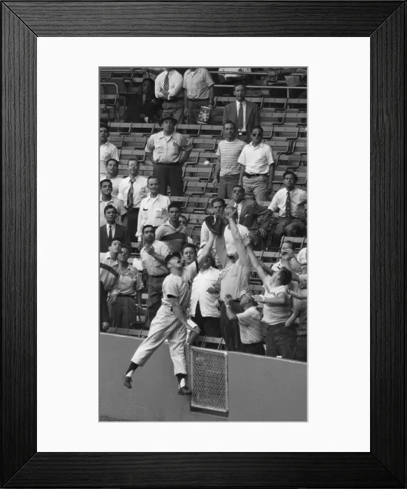 Framed Print : Mickey Mantle Diving for Catch Framed Print : Mickey Mantle Diving for Catch