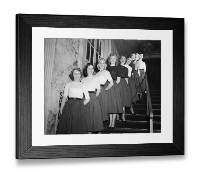 Framed Print : Sweater Girls Competing Framed Print : Sweater Girls Competing