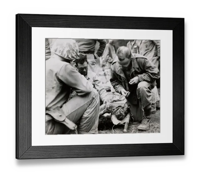 Framed Print : US Marine Receiving Last Rites Framed Print : US Marine Receiving Last Rites