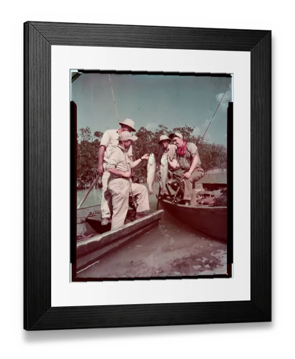 Framed Print : Fishermen Displaying Red Fish and Snook Framed Print : Fishermen Displaying Red Fish and Snook