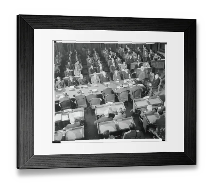 Framed Print : Louis St. Laurent Addressing NATO Delegates Framed Print : Louis St. Laurent Addressing NATO Delegates
