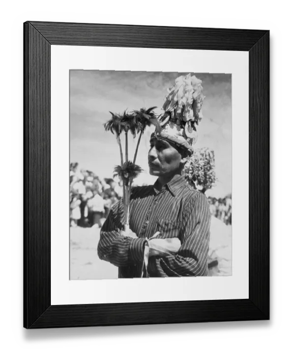 Framed Print : Yaqui Dancer Wearing Costume