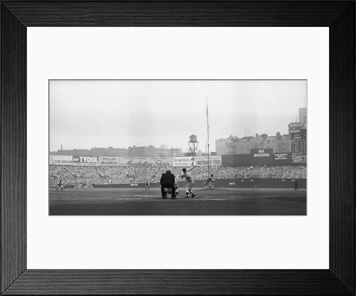 Framed Print : Mickey Mantle At Bat Facing Bob Feller Framed Print : Mickey Mantle At Bat Facing Bob Feller