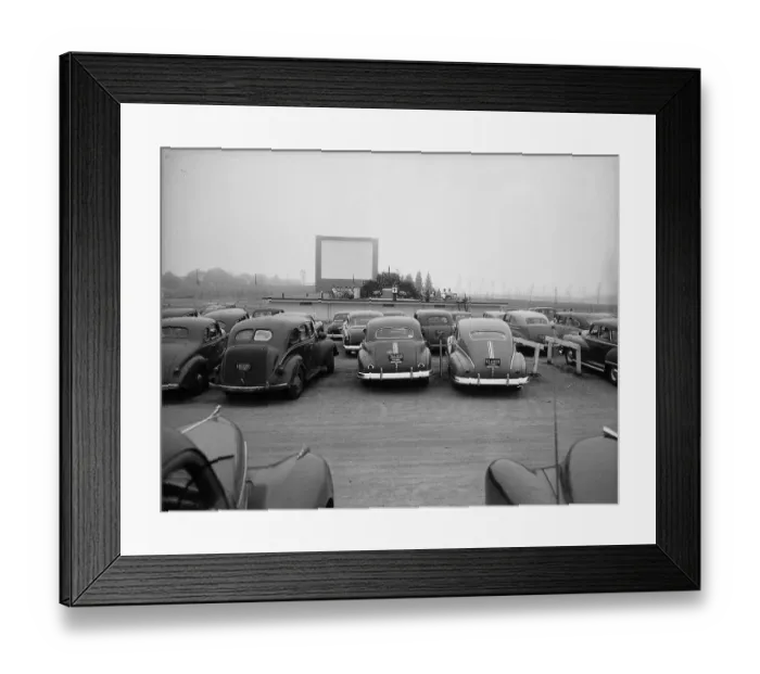Framed Print : Automobiles At Outdoor Church Services Framed Print : Automobiles At Outdoor Church Services