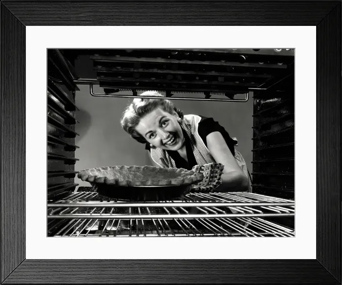 Framed Print : Woman Baking Apple Pie Framed Print : Woman Baking Apple Pie