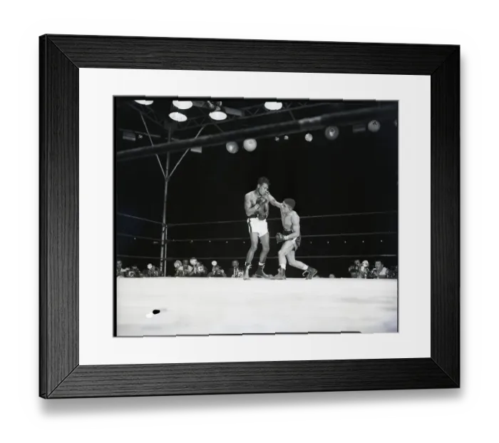 Framed Print : Randy Turpin Delivering Punch Framed Print : Randy Turpin Delivering Punch