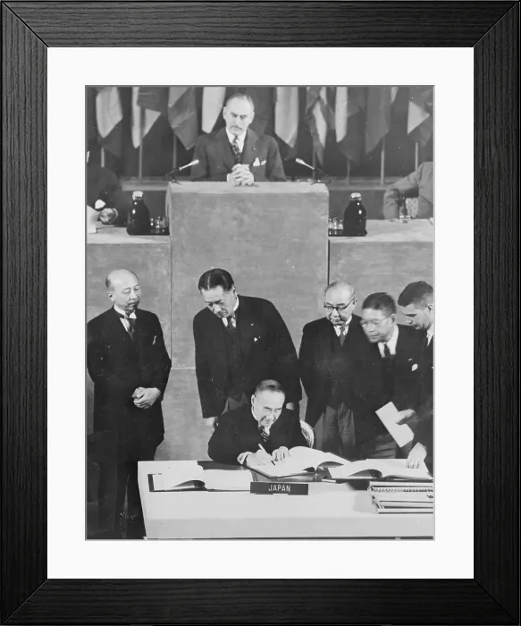 Framed Print : Signing of Japanese Peace Treaty Framed Print : Signing of Japanese Peace Treaty