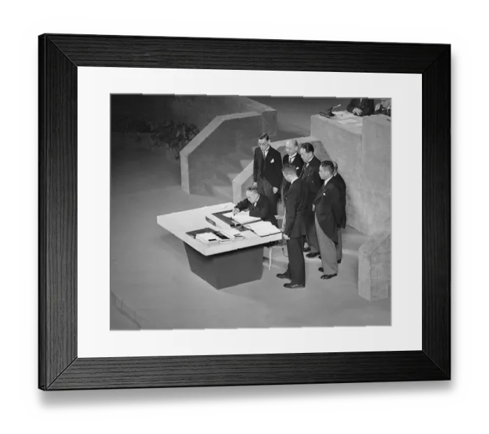 Framed Print : Yoshida Signing Peace Treaty Framed Print : Yoshida Signing Peace Treaty