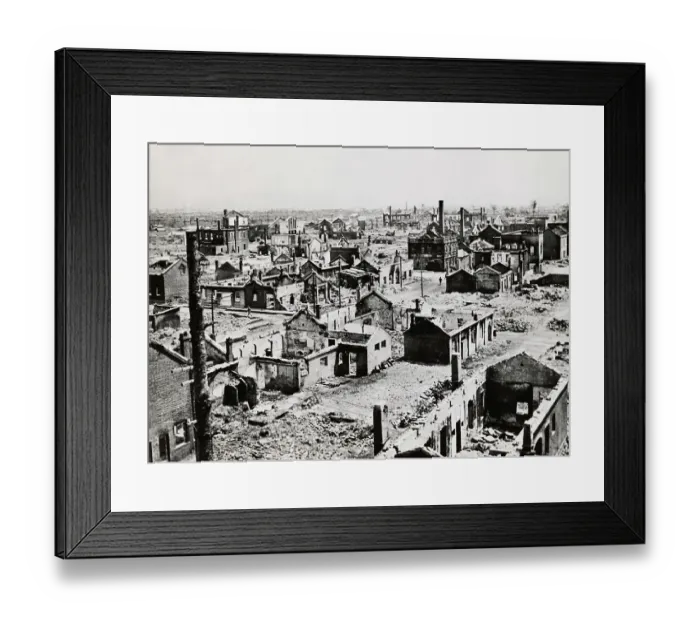 Framed Print : Destroyed Town In North Korea Framed Print : Destroyed Town In North Korea