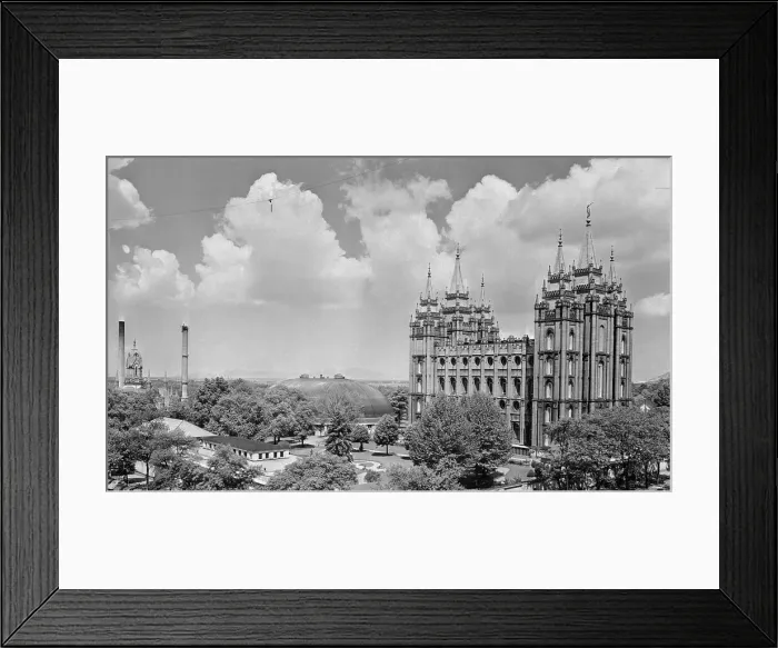Framed Print : Overview of Mormon Temple Square Framed Print : Overview of Mormon Temple Square
