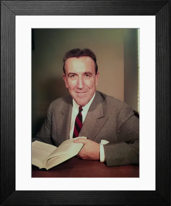 Framed Print : Chester Bowles with Open Book Framed Print : Chester Bowles with Open Book