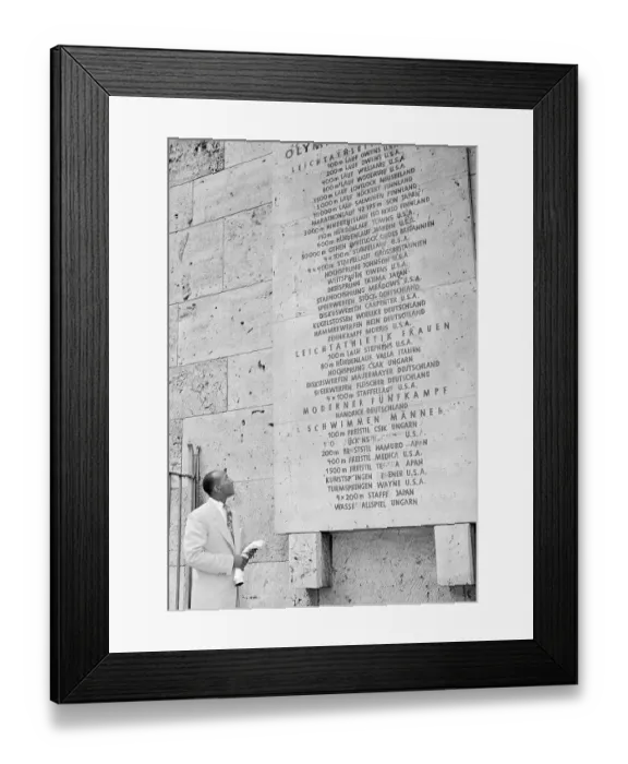Framed Print : Jesse Owens Visiting Olympic Stadium Framed Print : Jesse Owens Visiting Olympic Stadium