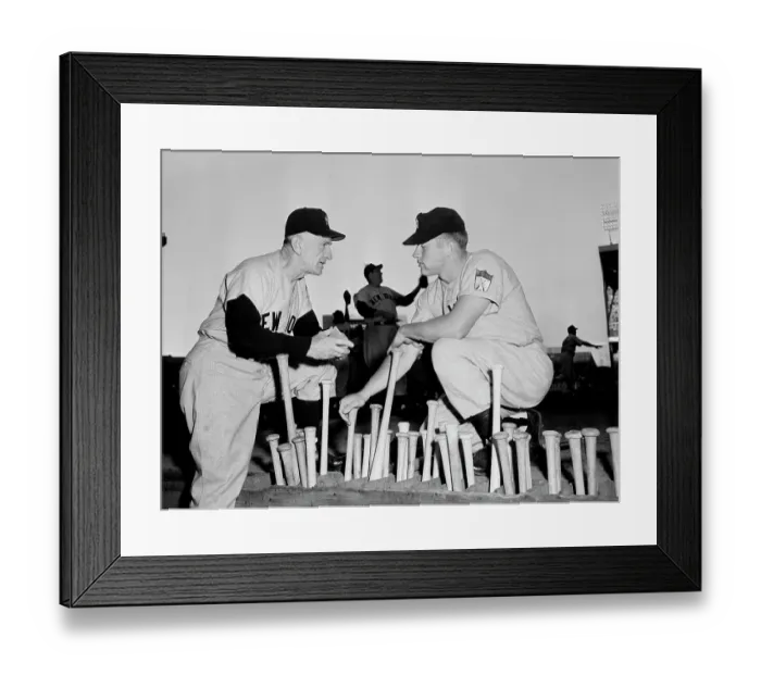 Framed Print : Casey Stengel and Mickey Mantle in Conversation Framed Print : Casey Stengel and Mickey Mantle in Conversation
