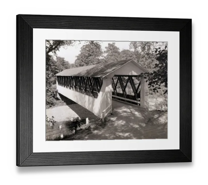 Framed Print : Covered Bridge in Upstate New York