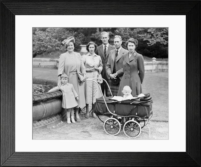 Framed Print : Balmoral's Royal Couple with Their Children Framed Print : Balmoral's Royal Couple with Their Children
