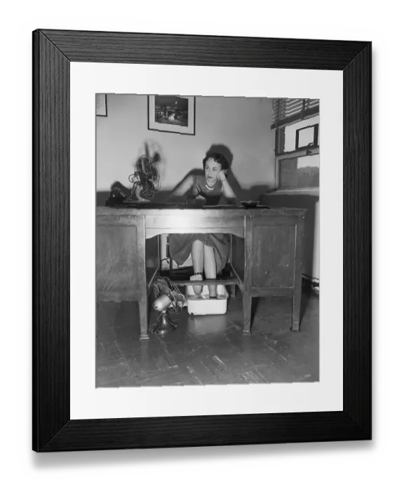 Framed Print : Secretary Trying to Cool Off Framed Print : Secretary Trying to Cool Off