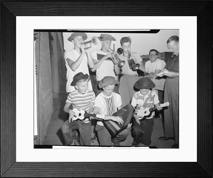 Framed Print : Group Of Children At Ebbets Field Framed Print : Group Of Children At Ebbets Field
