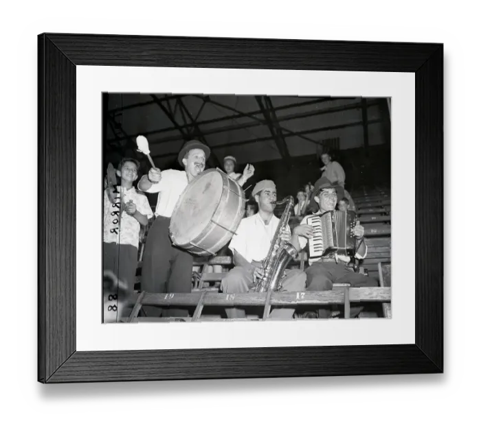 Framed Print : Drummer Saxophonist And Accordionist Framed Print : Drummer Saxophonist And Accordionist