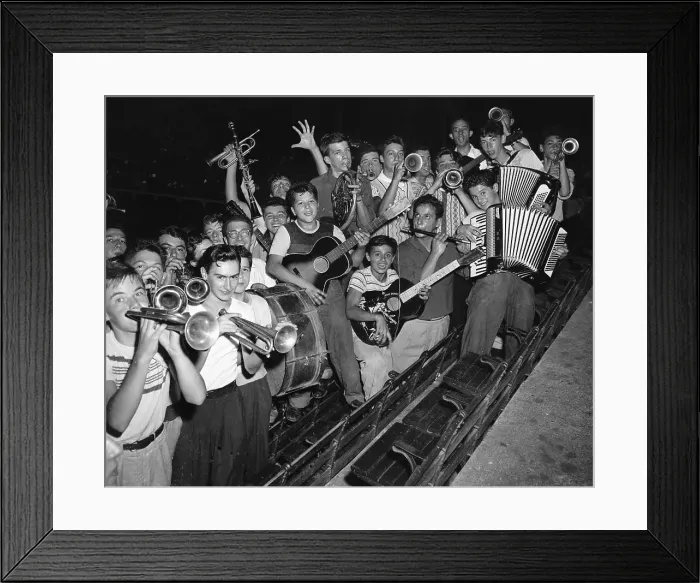 Framed Print : Crowd At Ebbets Field With Instruments Framed Print : Crowd At Ebbets Field With Instruments