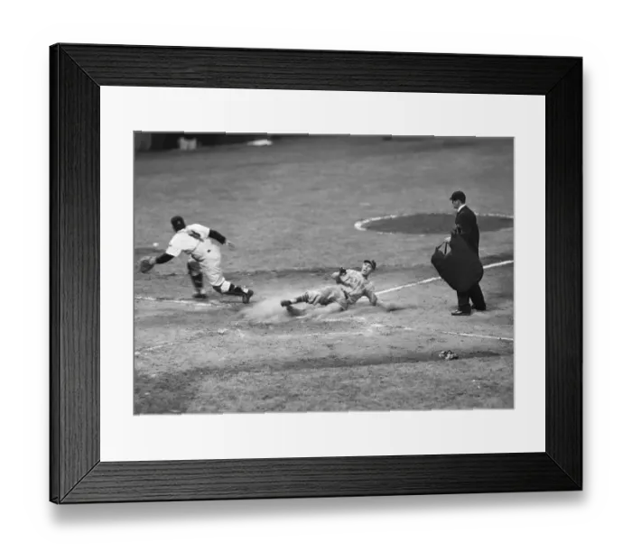 Framed Print : Hank Arft Slides Into Home Base Framed Print : Hank Arft Slides Into Home Base