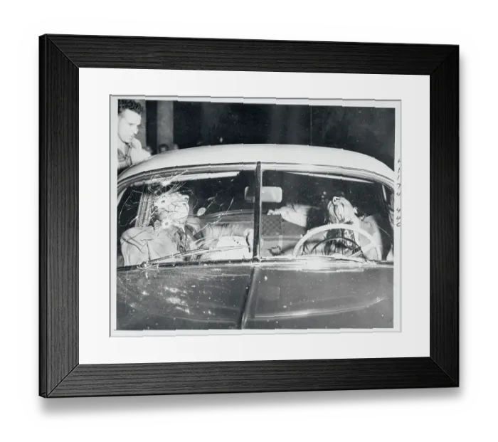Framed Print : Bodies of Tony Trobino and Tony Brancato Inside a Car Framed Print : Bodies of Tony Trobino and Tony Brancato Inside a Car