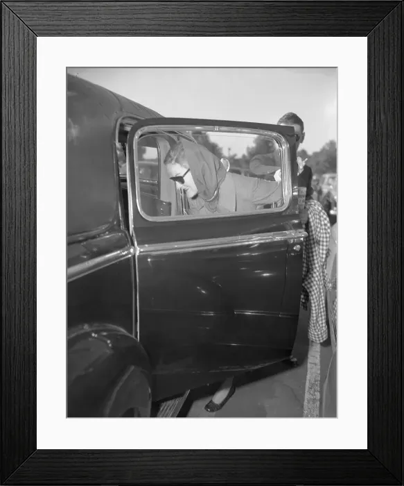 Framed Print : Doris Duke Stepping Into Car Framed Print : Doris Duke Stepping Into Car