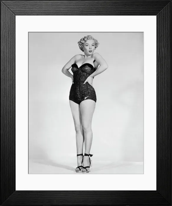 Framed Print : Marilyn Monroe in Strapless Swimsuit Framed Print : Marilyn Monroe in Strapless Swimsuit