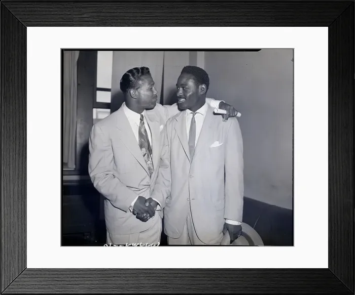 Framed Print : Ezzard Charles and Sugar Ray Robinson Framed Print : Ezzard Charles and Sugar Ray Robinson