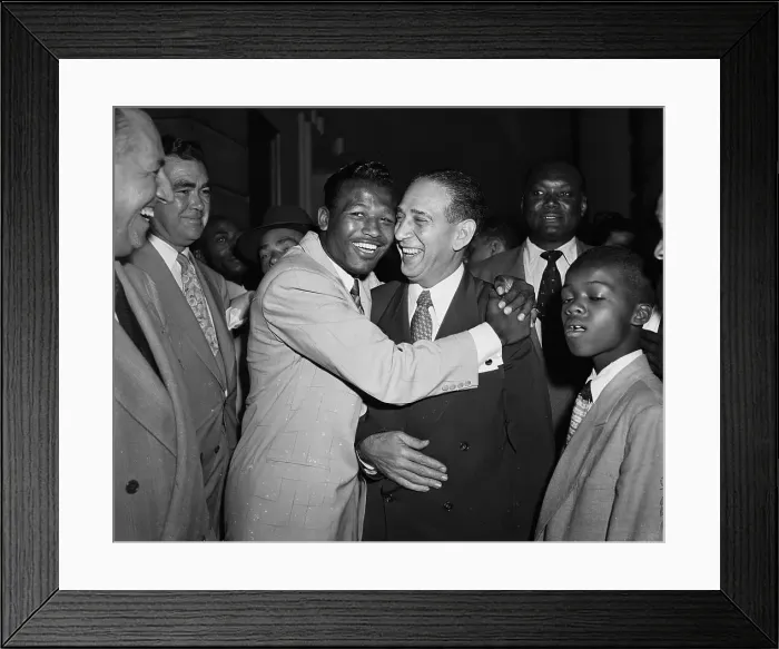 Framed Print : Ray Robinson Hugging Mayor Impellitteri Framed Print : Ray Robinson Hugging Mayor Impellitteri