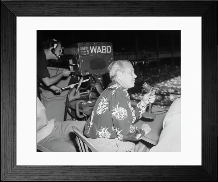 Framed Print : Dizzy Dean Doing Tv Broadcasting Framed Print : Dizzy Dean Doing Tv Broadcasting