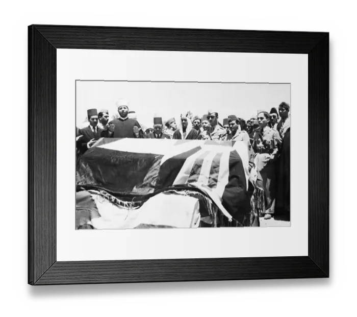 Framed Print : Royal Family by Coffin of King Abdullah I Framed Print : Royal Family by Coffin of King Abdullah I