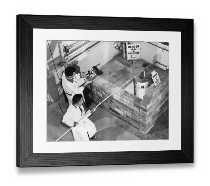 Framed Print : Physicists Measuring Radioactivity Framed Print : Physicists Measuring Radioactivity