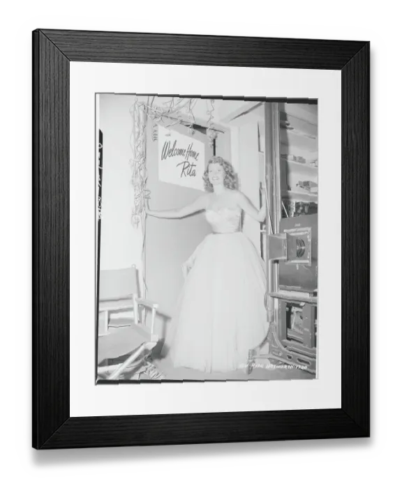 Framed Print : Rita Hayworth Standing In Doorway Framed Print : Rita Hayworth Standing In Doorway