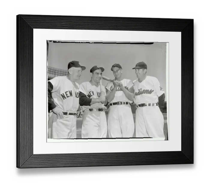 Framed Print : Portrait of Casey Stengel, Yogi Berra, Al Rosen, and Al Lopez