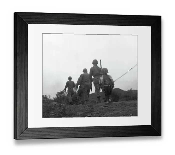 Framed Print : 24th Infantry Division's Adopted Child Al Goes On Patrol Framed Print : 24th Infantry Division's Adopted Child Al Goes On Patrol