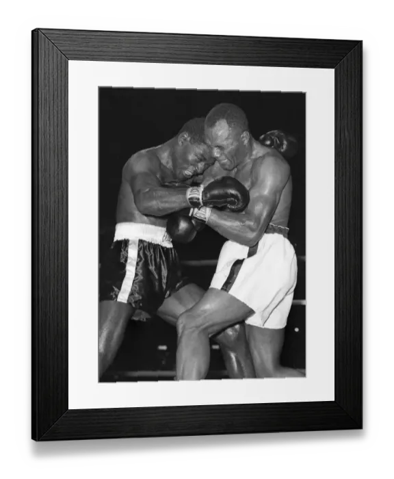 Framed Print : Jersey Joe Walcott Boxing Ezzard Charles for a Win Framed Print : Jersey Joe Walcott Boxing Ezzard Charles for a Win
