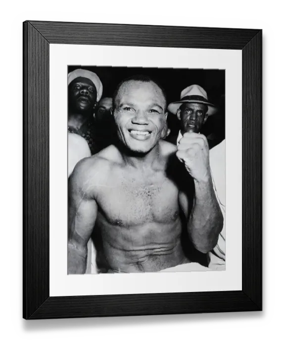 Framed Print : Joe Walcott Smiling & Making Bare Fist Framed Print : Joe Walcott Smiling & Making Bare Fist